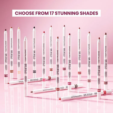 SHOPAAREL BE BOLD Lip & Eye Pencil, 2-in-1 Lip & Eye Liner, Creamy & Blendable, Lip Liner, Built-In Sharpener, Matte Finish, Eye Liner, Intense Pigment, Smudge-Proof, Long Lasting-0.4 Gm, Bombshell